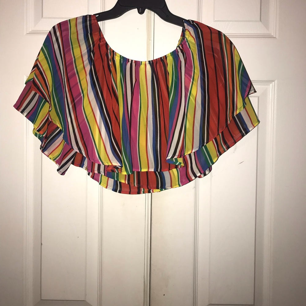 Super Cute Off Shoulders Multi Color top